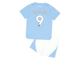 Manchester City Erling Haaland #9 babykläder Hemmatröja barn 2023-24 Korta ärmar (+ Korta byxor)